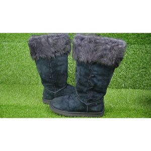 UGG Rosana Black High Boots - Women's Size 8